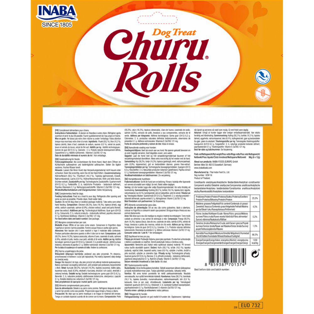 Churu Dog Rolls Chicken with Salmon 8st - 2