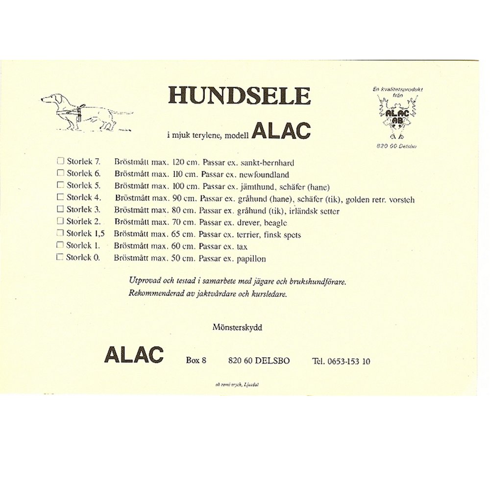 Alac Terylene sele svart - 3