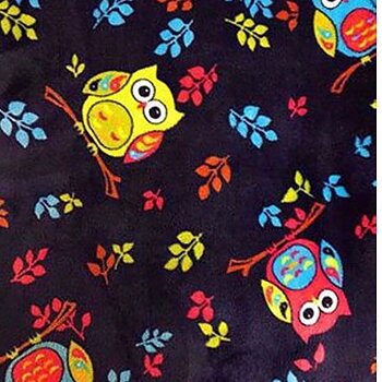 Juunik Madrass/Fleece Mörkblå m ugglor