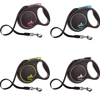 Flexi koppel Black Design Band 5 m