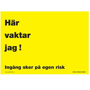 Här vaktar jag Gul (280x200mm)