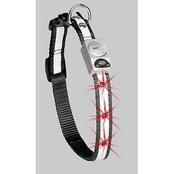 Blinkande LED halsband svart