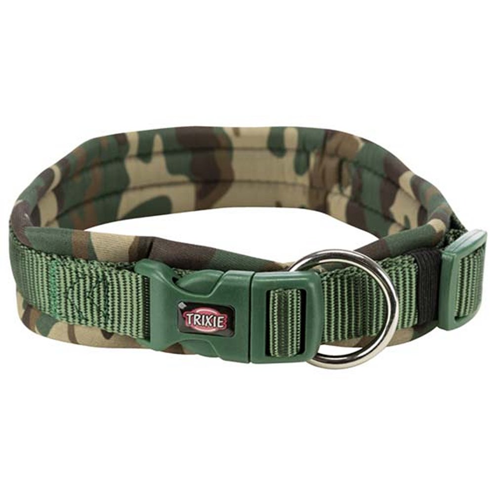 Premium neoprenfodrat halsband Camo M/L 42-48 cm
