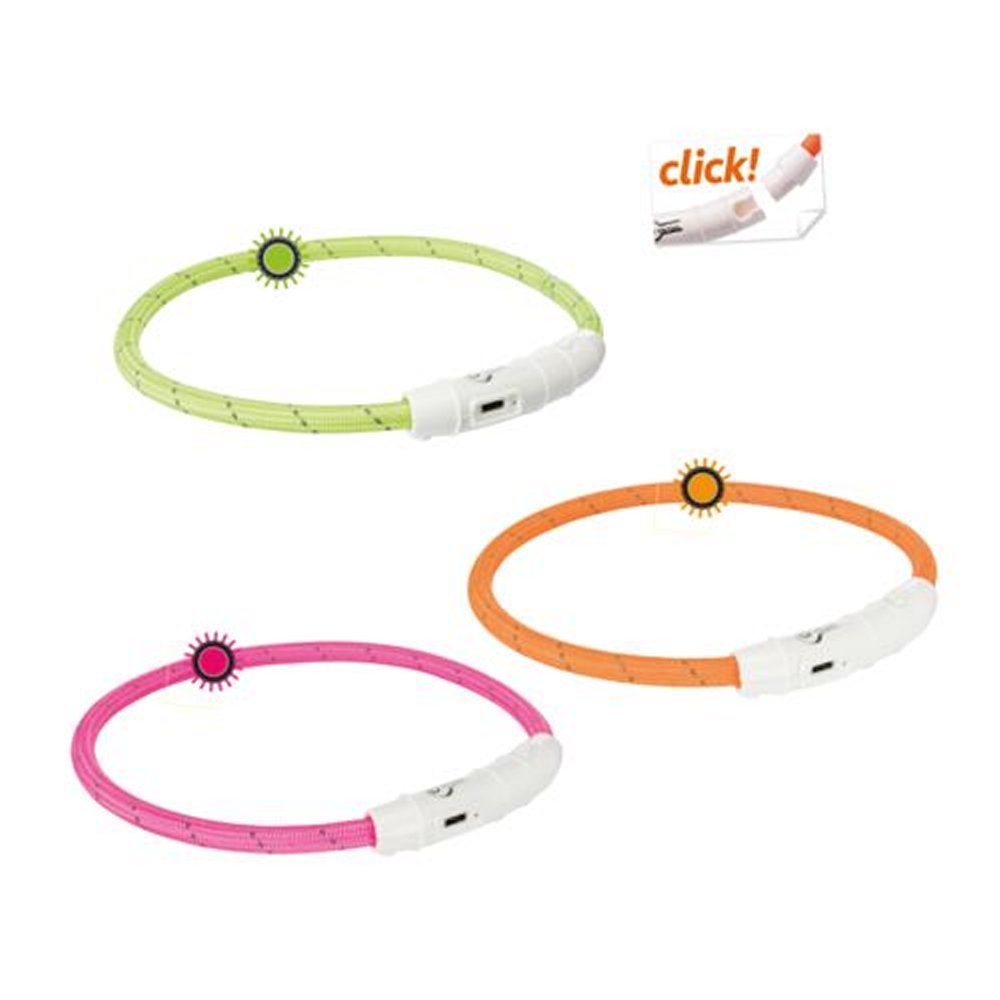 Flash light ring USB ø 7 mm 45 cm rosa - 7