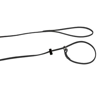 Alac utställningskoppel läder Svart 6mm x 160cm