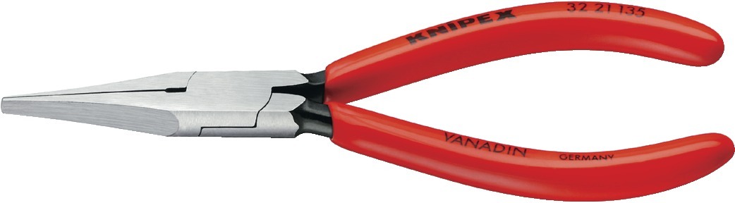 Justeringstång, 135mm, flata-breda käftar, huvud förkromat, handtag med plastöverdrag, Knipex