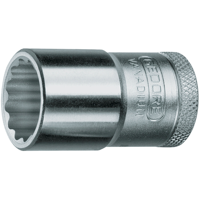 Hylsor, 12-kant, 1/2-drivn. 12mm, GEDORE