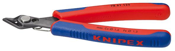 Elektroniksidavbitare Super Knips®, 140mm, utan fasett, Ø mjuk tråd: 0,2-2,1 mm, Knipex