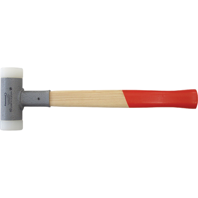 Plasthammarestudsfri huvud 60mm, nylon, skaft av hickoryträ