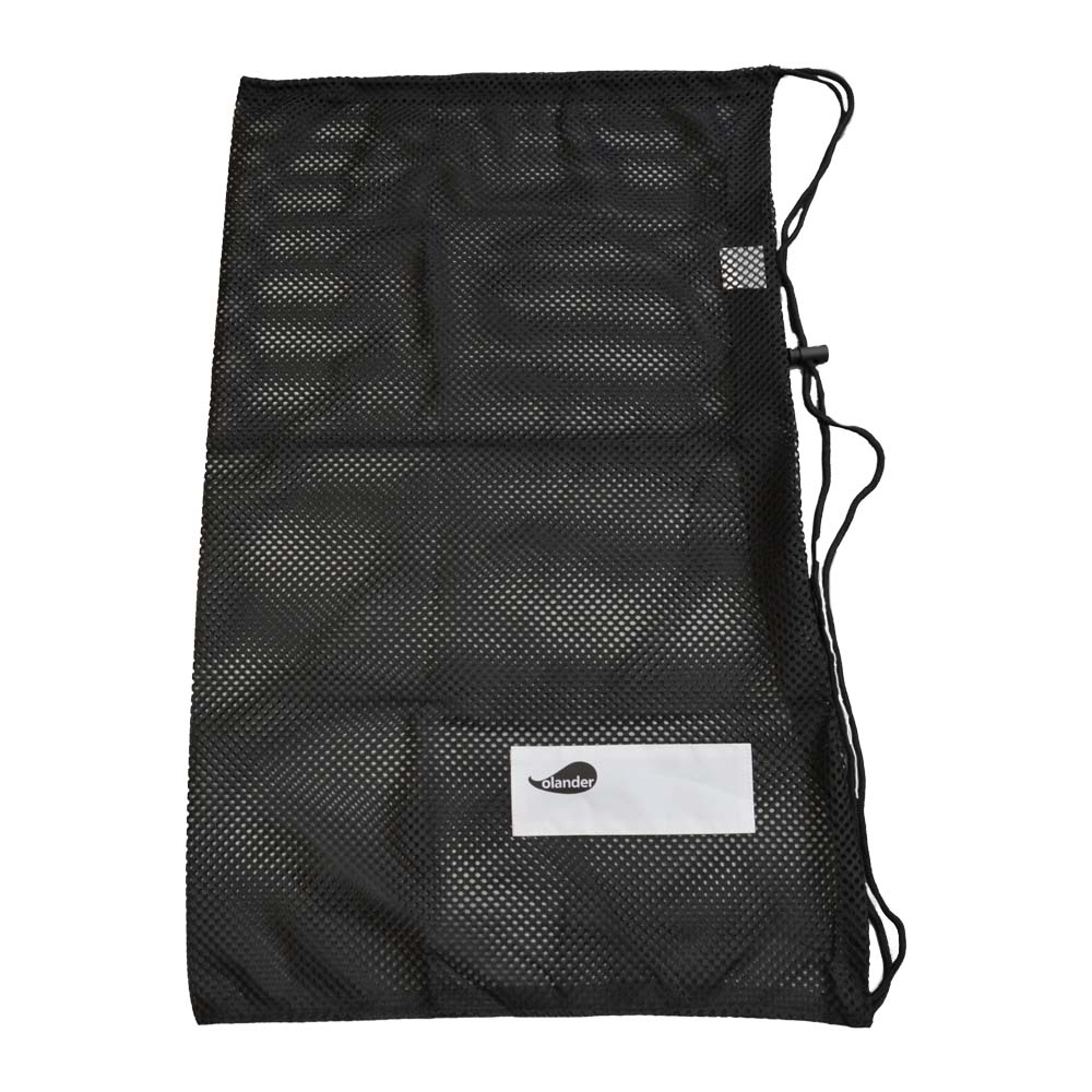 Olander Drawstring Meshbag, svart, utrustningspåse för simmare