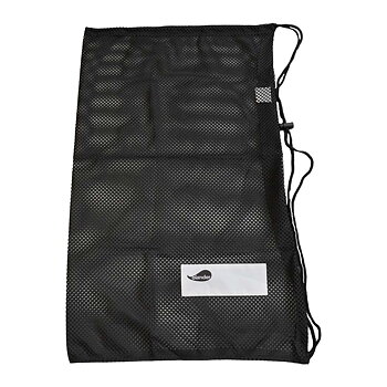 Olander Drawstring Meshbag, svart, utrustningspåse för simmare