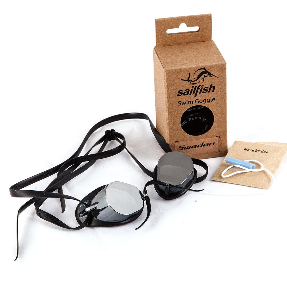 Sailfish Goggle Flow - Occhialini Da Nuoto Con Telaio Morbido In Silicone, Antiappannamento, Per Piscina E Acque Libere