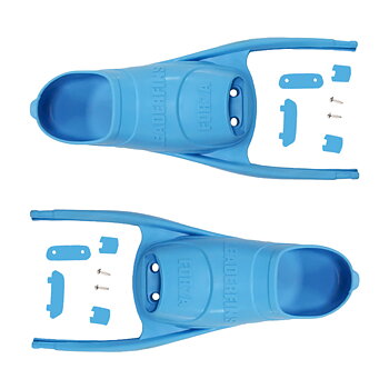 Leaderfins Forza foot pockets + assembly kit (blå / röd)
