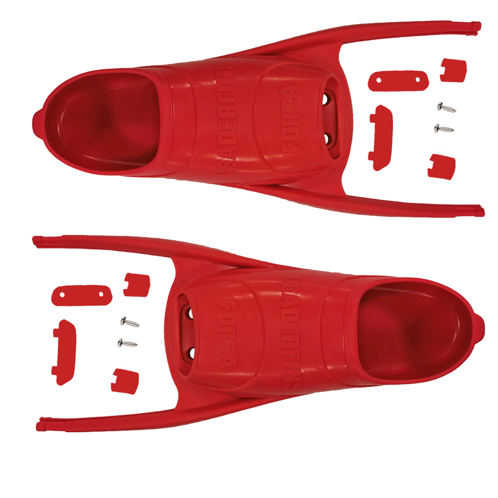 Leaderfins Forza foot pockets Forza + assembly kit (blue / red) - 2