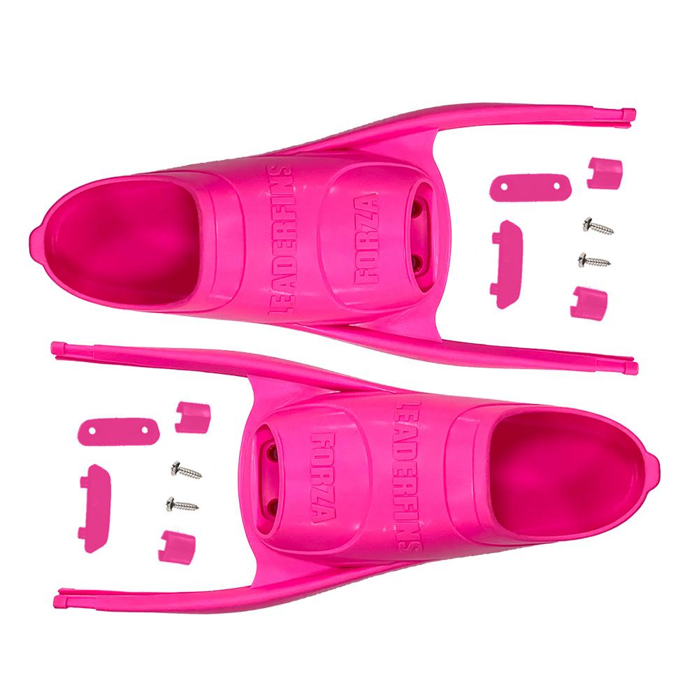 Leaderfins Forza foot pockets + assembly kit (rosa)