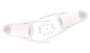 Leaderfins Forza foot pockets + assembly kit (svart / vit)