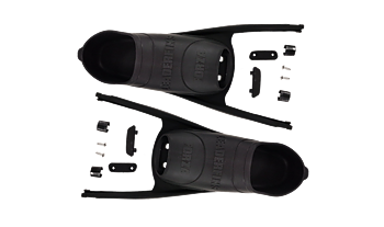 Leaderfins Forza foot pockets + assembly kit (svart / vit)