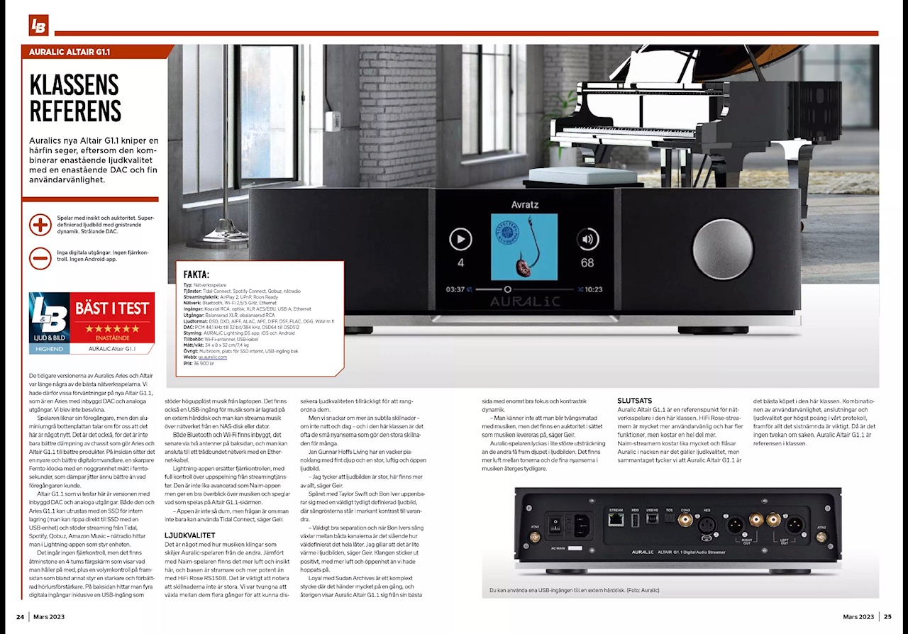 Auralic Altair G1.1 - Streamer/DAC/Försteg - Demoex - 7