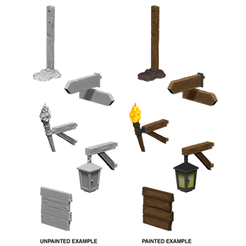 WizKids Deep Cuts Unpainted Miniatures - Signs & lights - 2