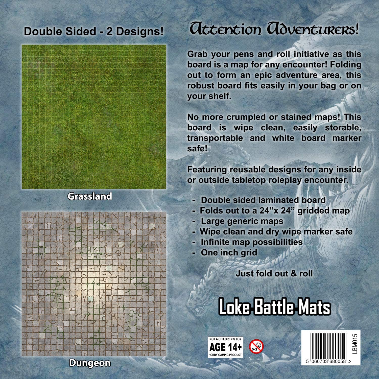 Battle Mat Board - Grassland & Dungeon - 2