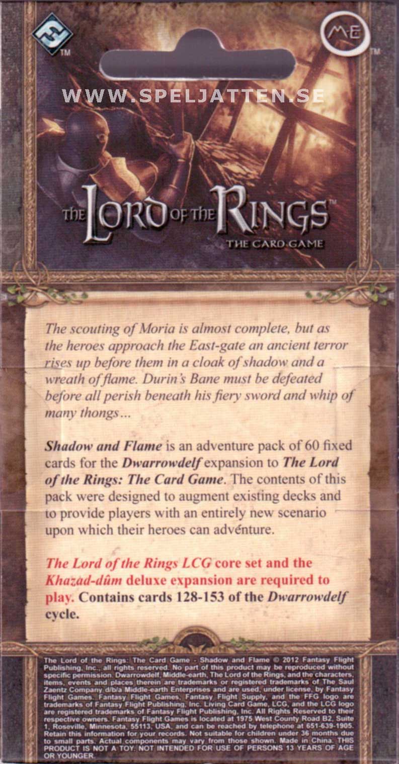 Shadow and Flame Adventure Pack: LOTR LCG - 2