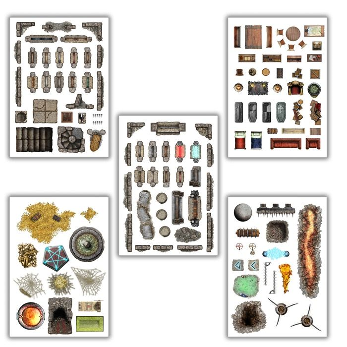 Add-On Scenery for RPG Maps - Dungeon Decorations - 2