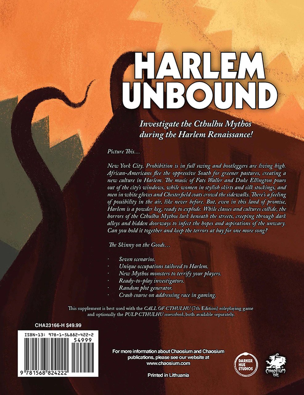 Call of Cthulhu RPG - Harlem Unbound 2nd edition + PDF - 2