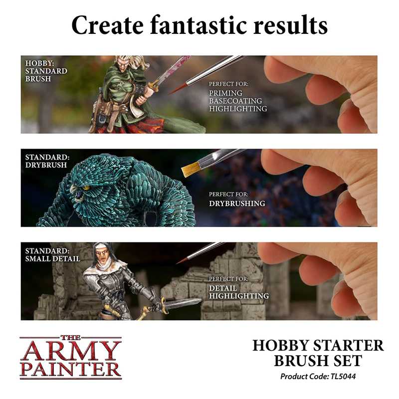 The Army Painter - Hobby Starter Brush Set - 3