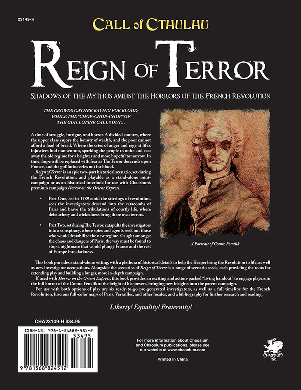 Call of Cthulhu RPG - Reign of Terror + PDF - Speljätten