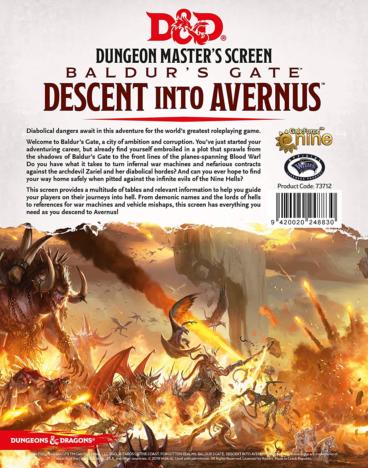 Dungeons & Dragons Descent into Avernus - DM Screen