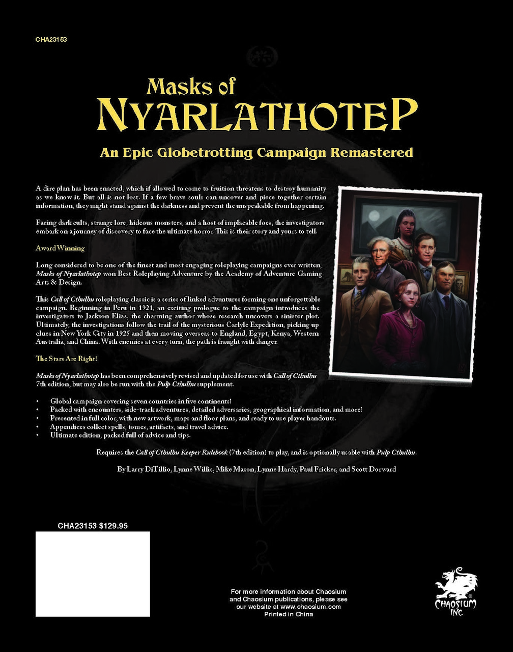 Call of Cthulhu RPG - Masks of Nyarlathotep - Slipcase Set + PDF - 2