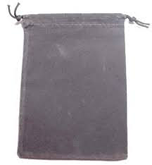 Chessex Small Suede Cloth Dice Bag Grey