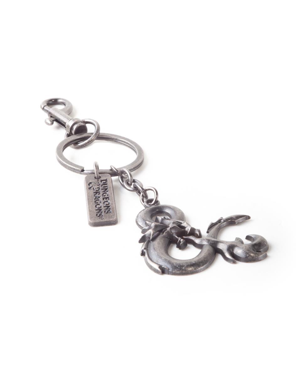 Dungeons And Dragons Keyring Keychain Dragon Breath Logo Official Black Metal - 2