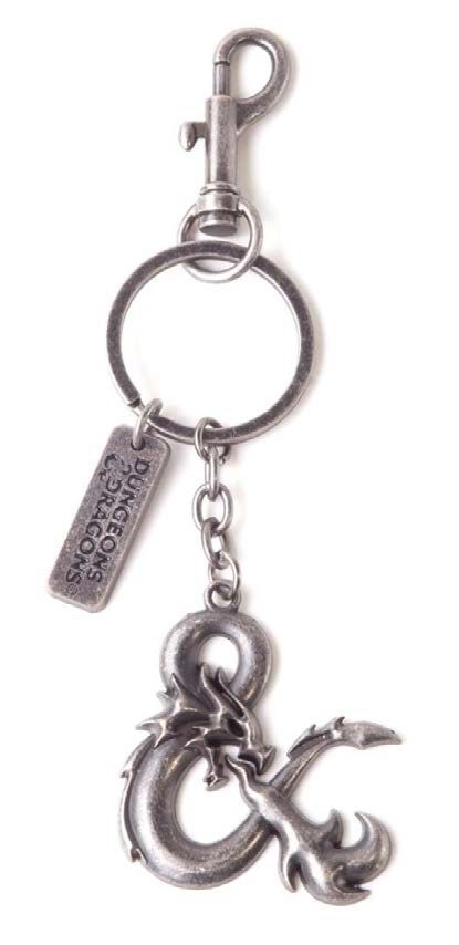 Dungeons And Dragons Keyring Keychain Dragon Breath Logo Official Black Metal