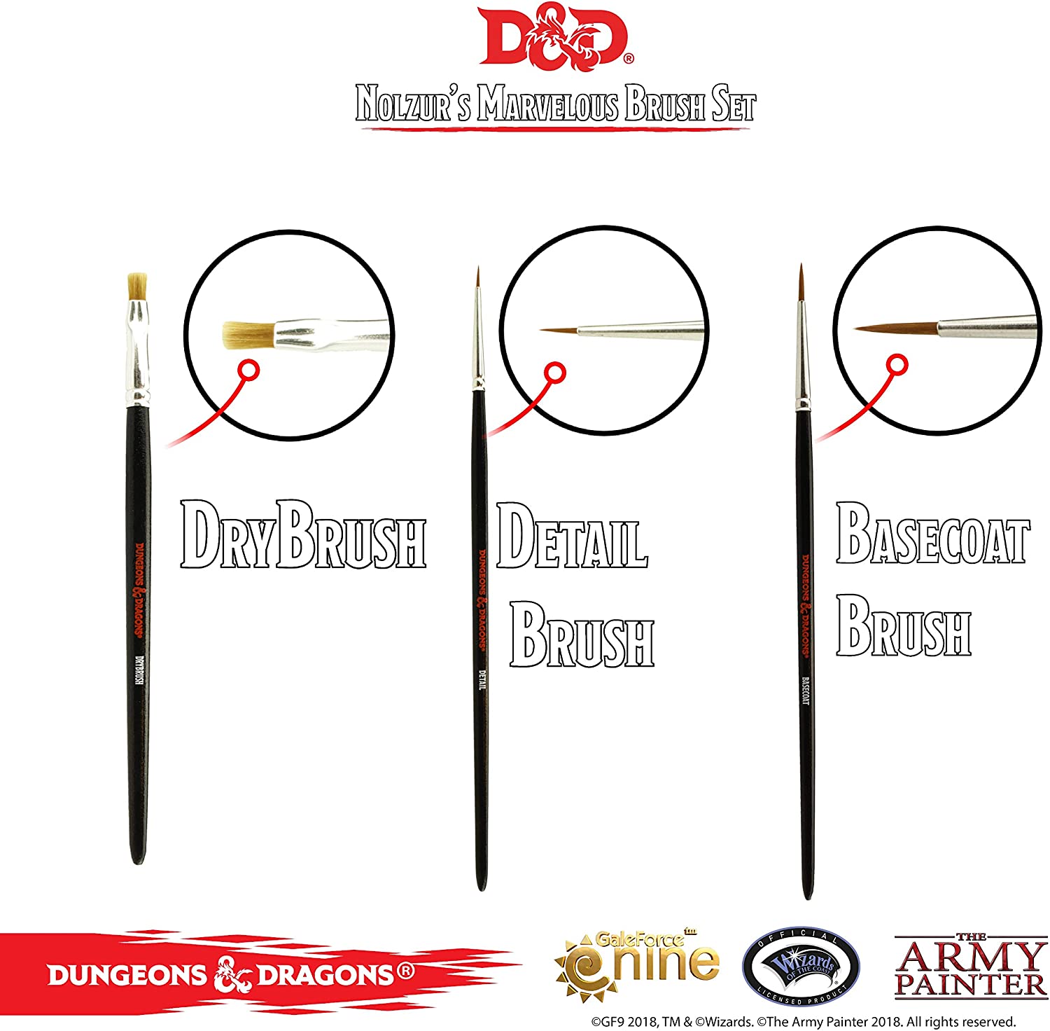 D&D Nolzur's Marvelous Pigments - Brush Set - 4