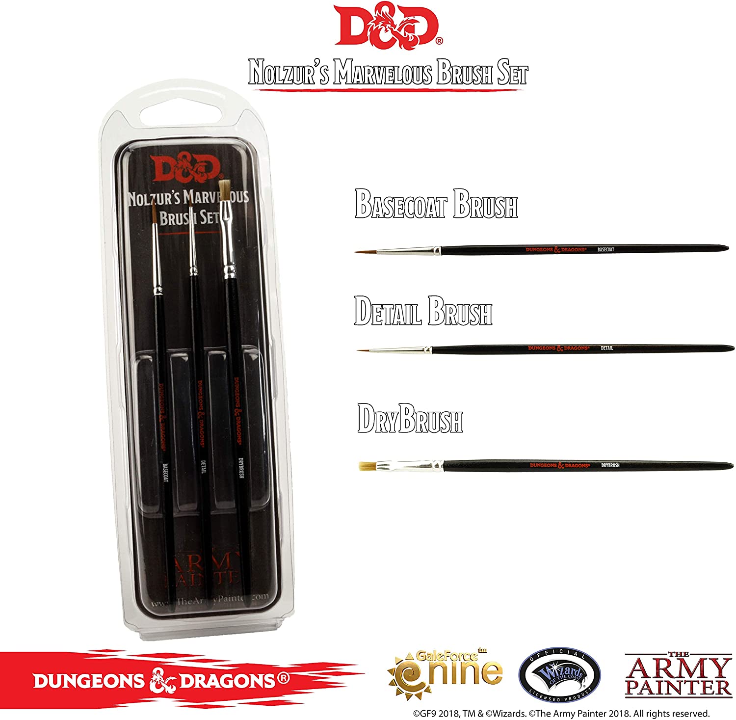 D&D Nolzur's Marvelous Pigments - Brush Set - 3