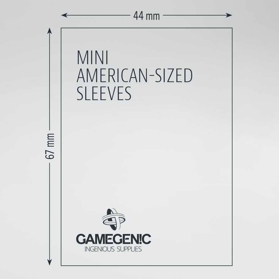 Gamegenic - PRIME Mini American-Sized Sleeves 44 x 67 mm - Clear (50 Sleeves) - 2