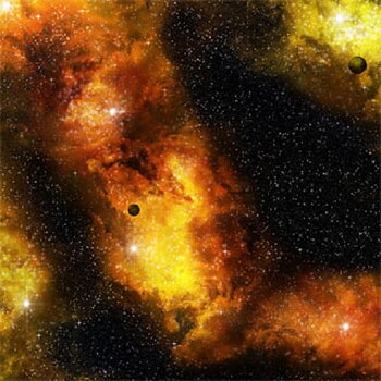 Fiery Nebula Space Mat (36" x 36")