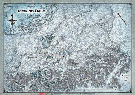 Dungeons & Dragons Icewind Dale: Icewind Dale - Map (31x21")"
