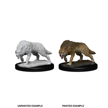 WizKids Deep Cuts Unpainted Miniatures - Timber Wolves