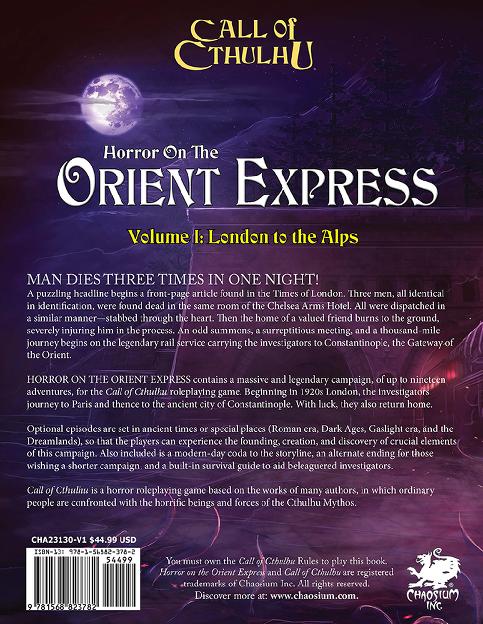 Call of Cthulhu RPG - Horror on the Orient Express + PDF - 2