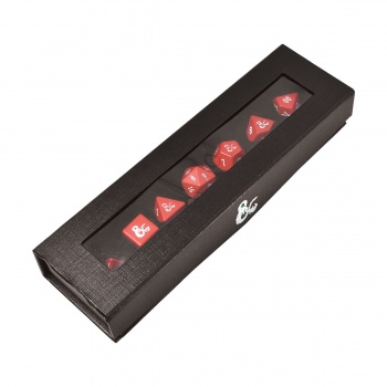 UP - Heavy Metal Red and White RPG Dice Set for Dungeons & Dragons