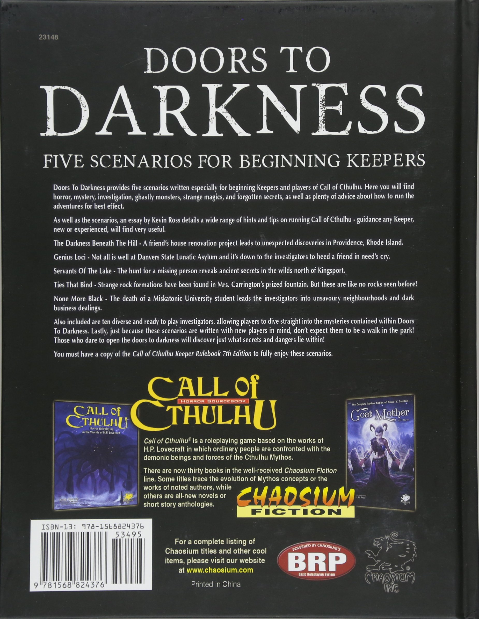 Call of Cthulhu RPG - Doors to Darkness + PDF - 2