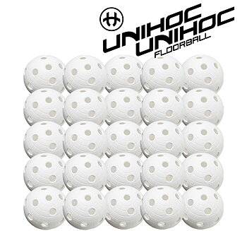 Unihoc Cr8er ball Vit - 25 st