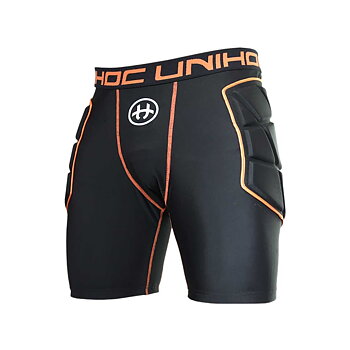 Unihoc Goalie Shorts Flow Black/Orange