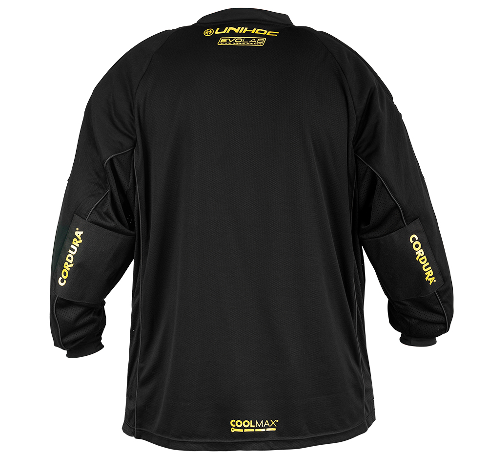 Unihoc Alpha Evolab Goalie Sweater black/gold - 2