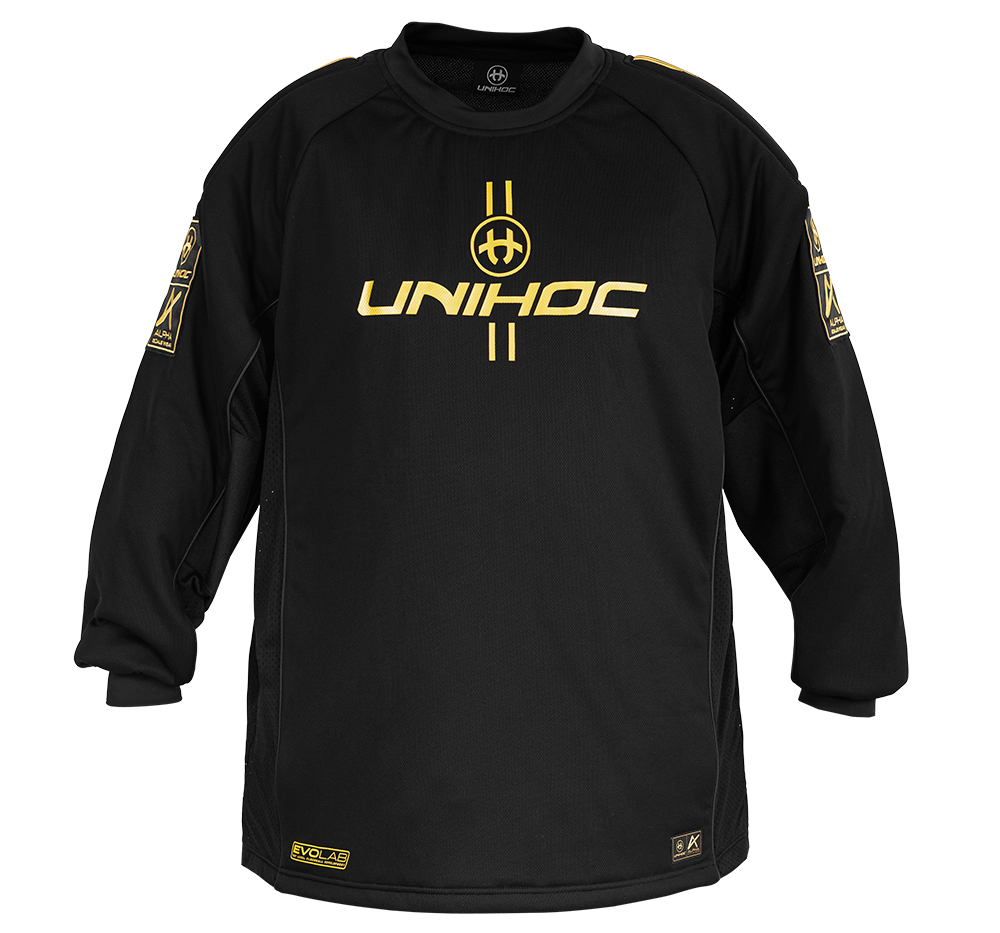Unihoc Alpha Evolab Goalie Sweater black/gold