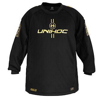 Unihoc Alpha Evolab Goalie Sweater black/gold