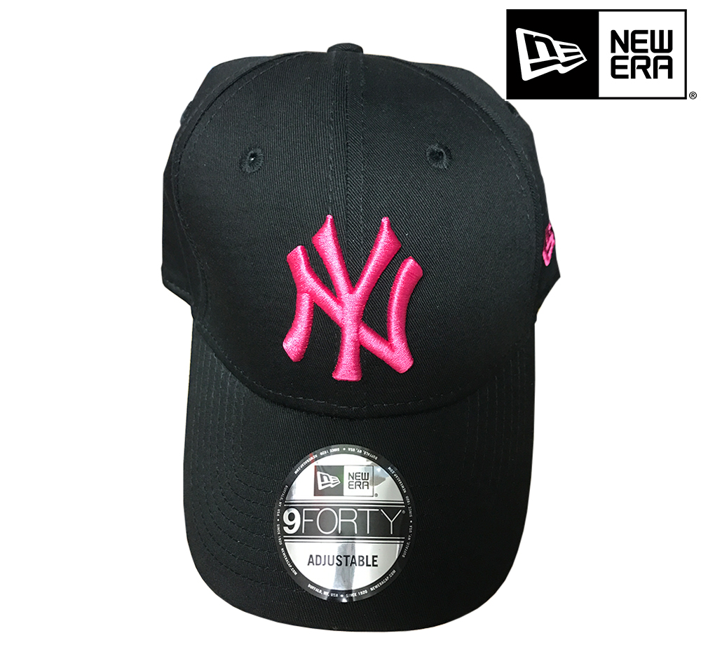 New Era New York Yankees 9forty MLB basic black pink