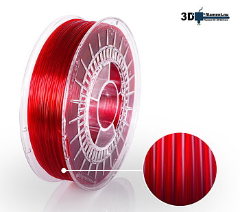 3D Filament PETG Standard  Röd transparent